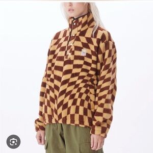 Obey wavy pop fleece pullover